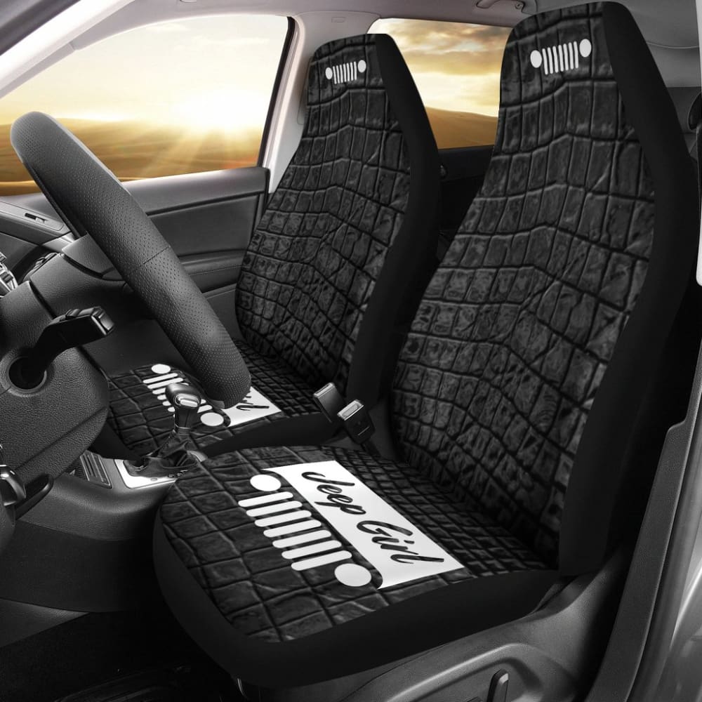 Jeep Girl Seat Cover - Alligator Black 101819 - YourCarButBetter