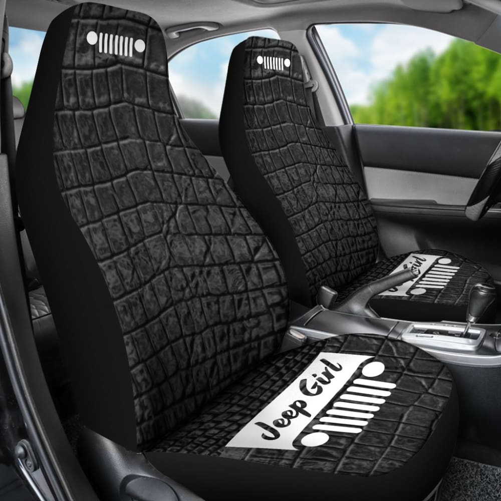 Jeep Girl Seat Cover - Alligator Black 101819 - YourCarButBetter