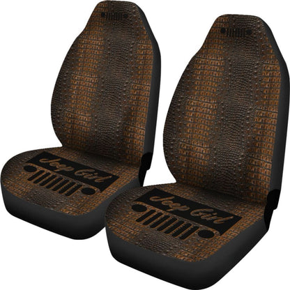 Jeep Girl Seat Cover - Alligator Dark Tan 101819 - YourCarButBetter