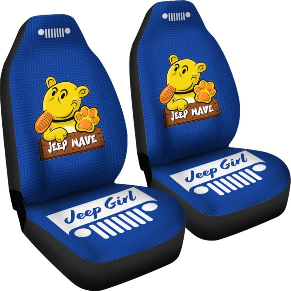 Jeep Girl-Seat Cover-Jeep Jeep-Blue Pattern 101819 - YourCarButBetter