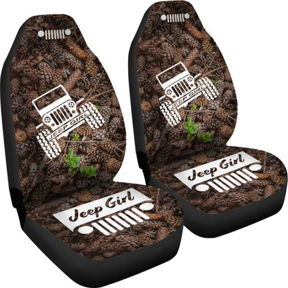 Jeep Girl Seat Cover - Pine Cones 101819 - YourCarButBetter