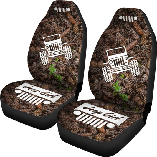 Jeep Girl Seat Cover - Pine Cones 101819 - YourCarButBetter