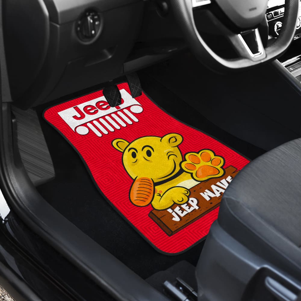 Jeep Grill Car Floor Mats Eugene The Jeep Red 210201 - YourCarButBetter