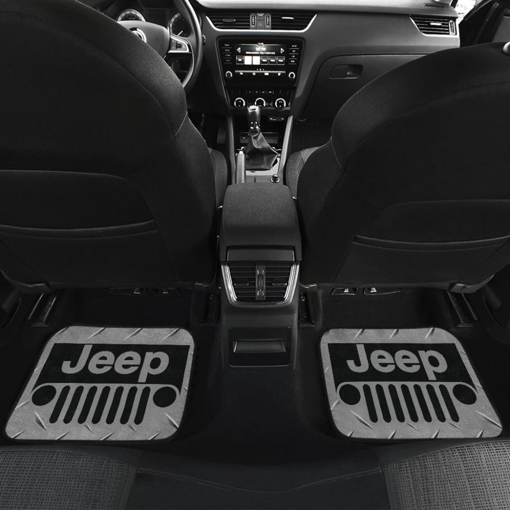 Jeep Grill Car Floor Mats Silvermetal 211101 - YourCarButBetter