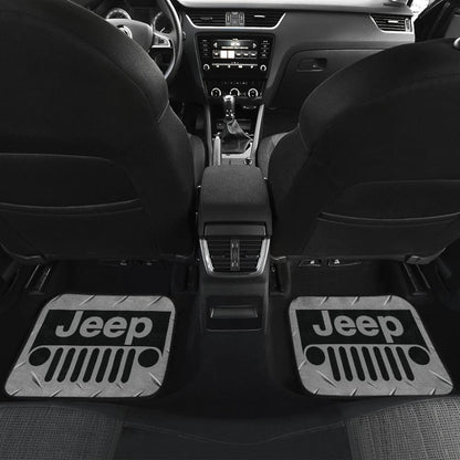 Jeep Grill Car Floor Mats Silvermetal 211101 - YourCarButBetter