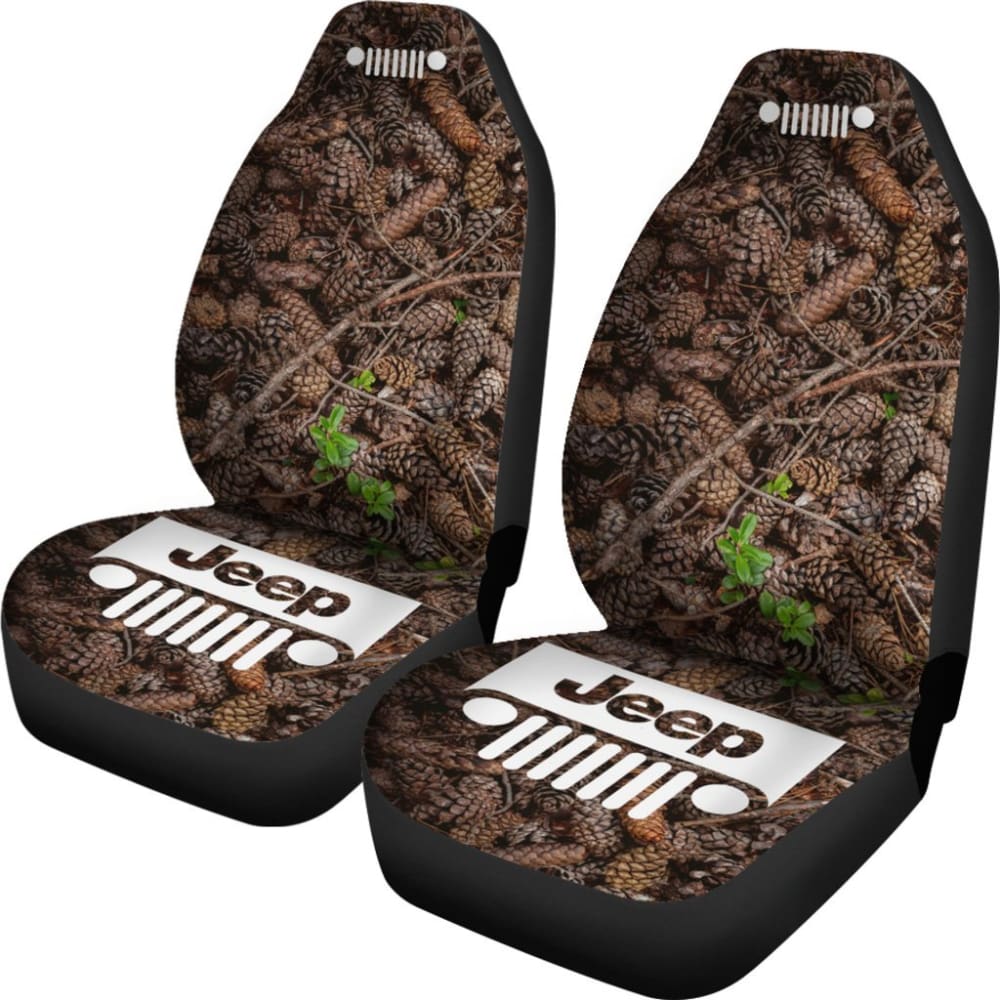 Jeep Grill Seat Cover - Pine Cones 101819 - YourCarButBetter