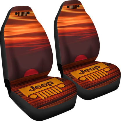 Jeep Grill Seat Cover - Sunset Orange 101819 - YourCarButBetter