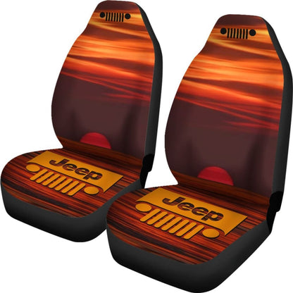 Jeep Grill Seat Cover - Sunset Orange 101819 - YourCarButBetter