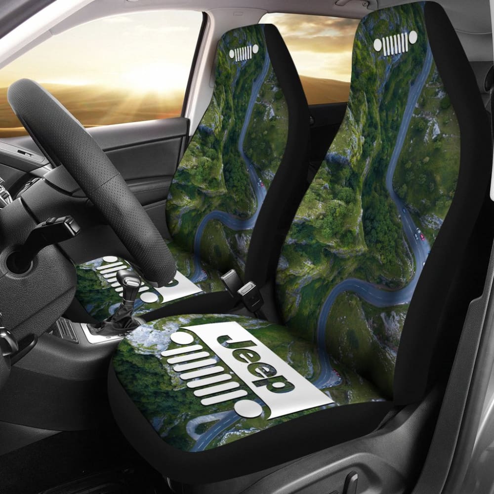 Jeep Grill Seat Cover - Winding Road 101819 - YourCarButBetter