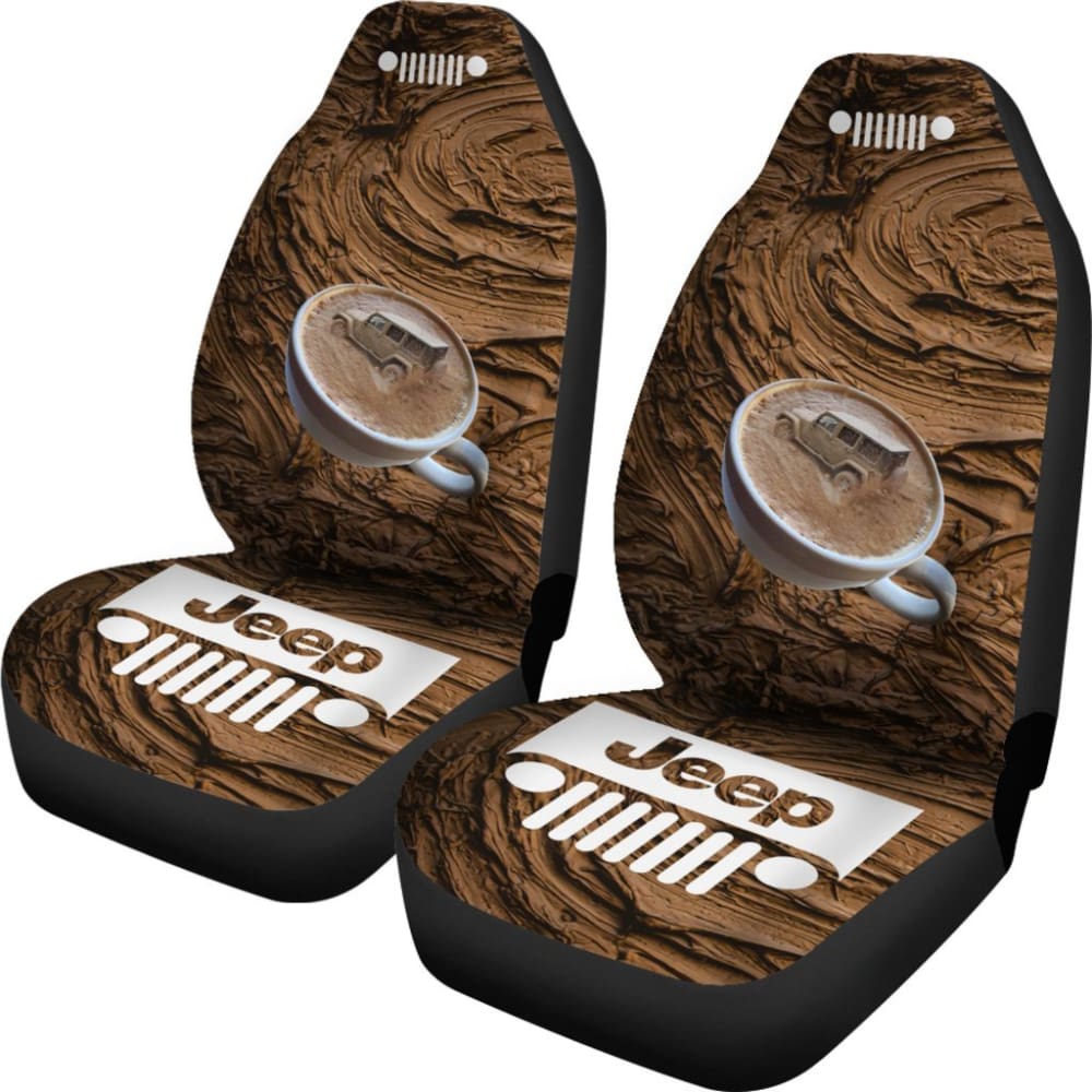 Jeep Grill Seat Covers - Mud Coffee Cup 101819 - YourCarButBetter