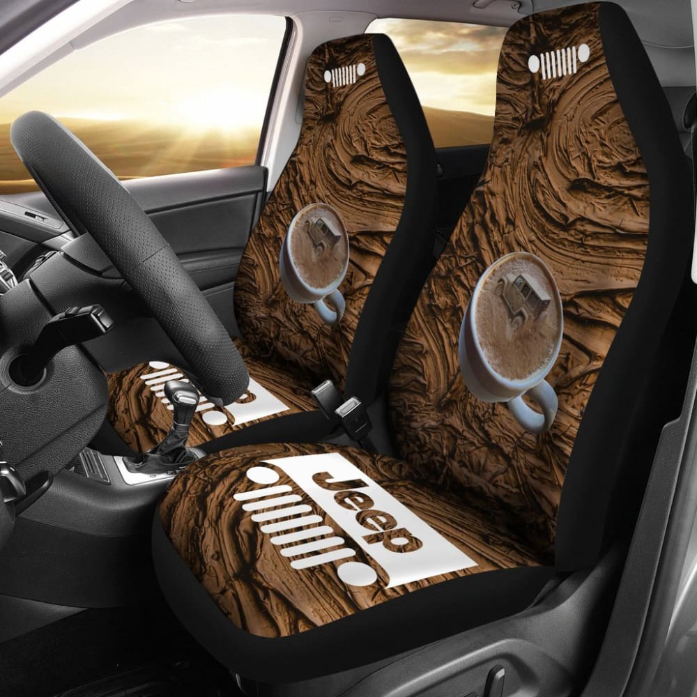 Jeep Grill Seat Covers - Mud Coffee Cup 101819 - YourCarButBetter