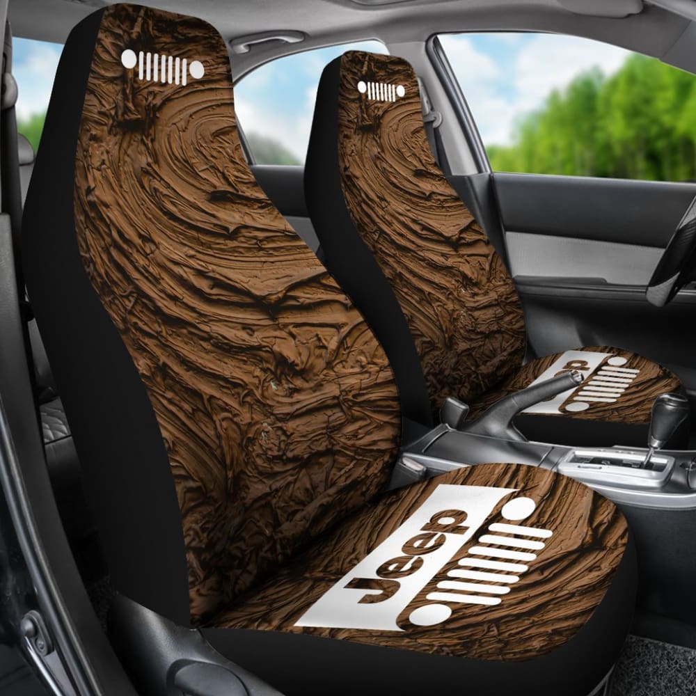 Jeep Grill Seat Covers - Mud Swirls 101819 - YourCarButBetter