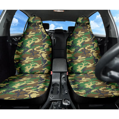 Jeep Grill Woodland Camo Car Seat Covers 211101 - YourCarButBetter