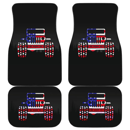 Jeep Mixed American Flag Car Floor Mats 210507 - YourCarButBetter