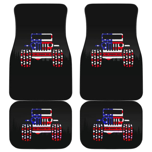 Jeep Mixed American Flag Car Floor Mats 210507 - YourCarButBetter