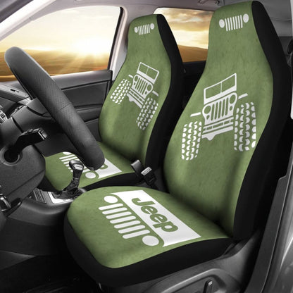 Jeep Offroad - Car Seat Cover Blue White Fiber1 Pattern 101819 - YourCarButBetter