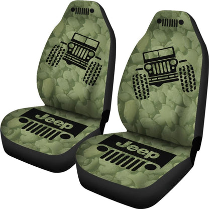 Jeep Offroad - Car Seat Cover Drabolive Black Stones 101819 - YourCarButBetter
