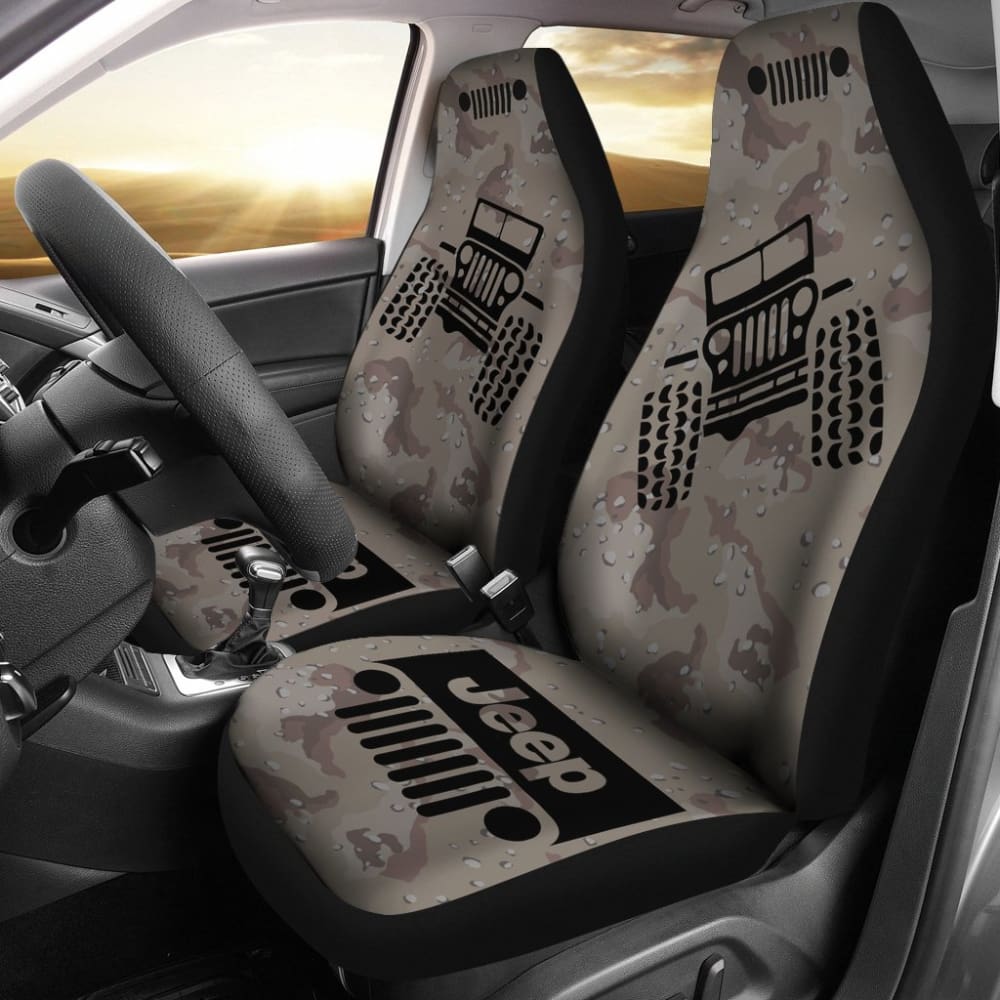 Jeep Offroad - Seat Cover Black Camouflage Desert 101819 - YourCarButBetter