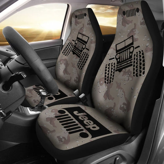 Jeep Offroad - Seat Cover Black Camouflage Desert 101819 - YourCarButBetter