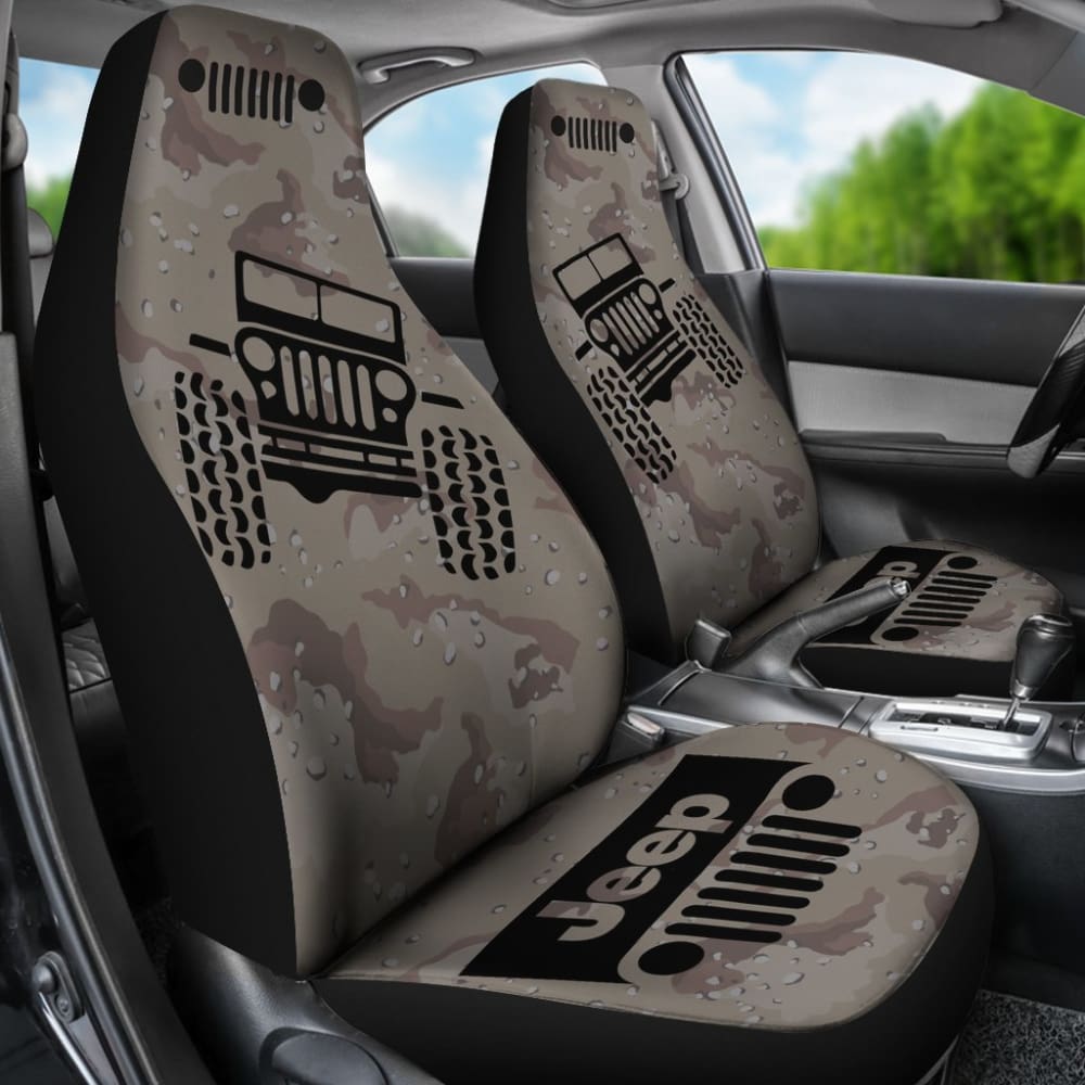 Jeep Offroad - Seat Cover Black Camouflage Desert 101819 - YourCarButBetter