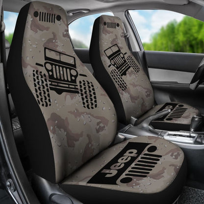 Jeep Offroad - Seat Cover Black Camouflage Desert 101819 - YourCarButBetter