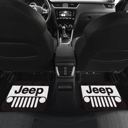 Jeep Offroad Wobble White Black Car Floor Mats Custom 1 211001 - YourCarButBetter