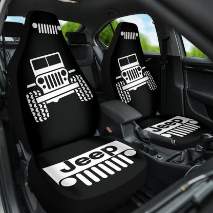 Jeep Offroad Wobble White Black Car Seat Covers Custom 2 211001 - YourCarButBetter