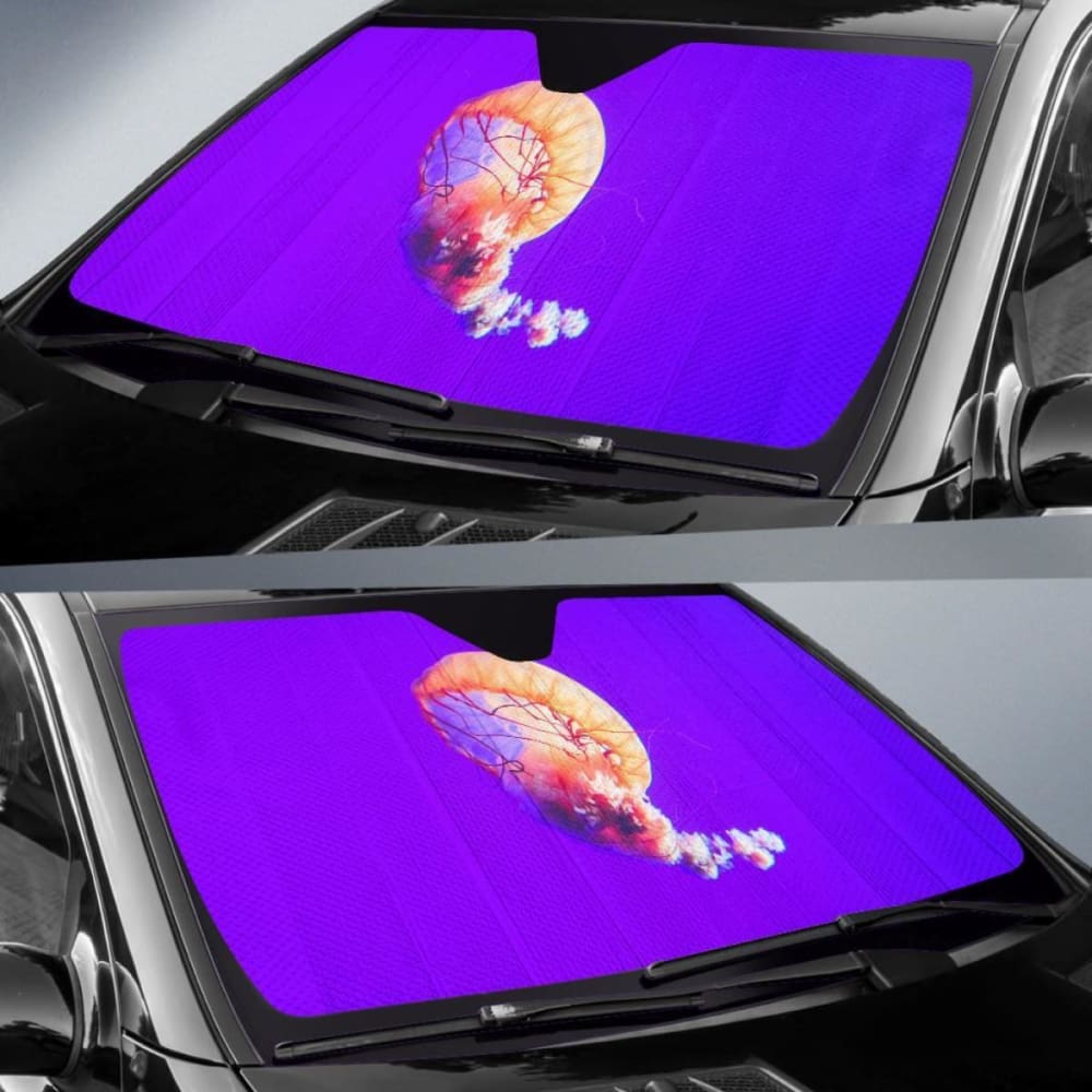 Jellyfish Underwater Aquarium Gradient 4K 8K 10K Car Sun Shade 182102 - YourCarButBetter