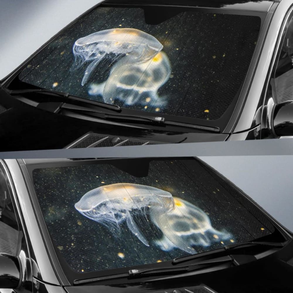 Jellyfishes Underwater Dark 5K Car Sun Shade 182102 - YourCarButBetter