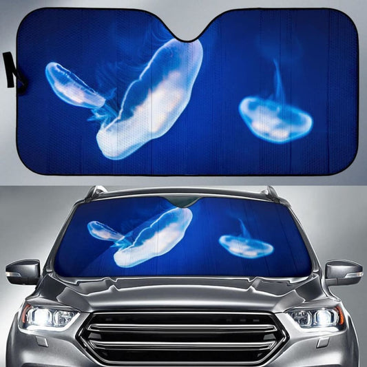 Jellyfishes Underwater Dark Hd Car Sun Shade 182102 - YourCarButBetter