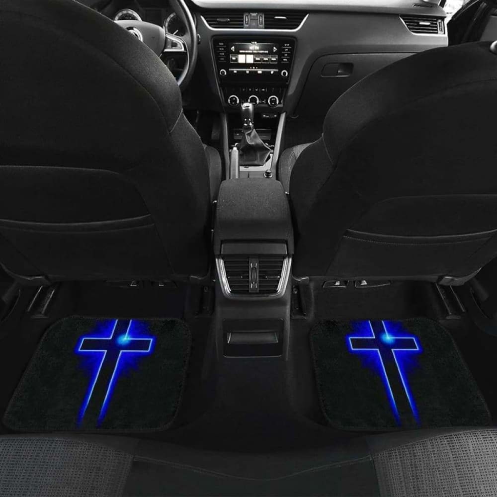 Jesus Blue Cross Car Mats 160905
