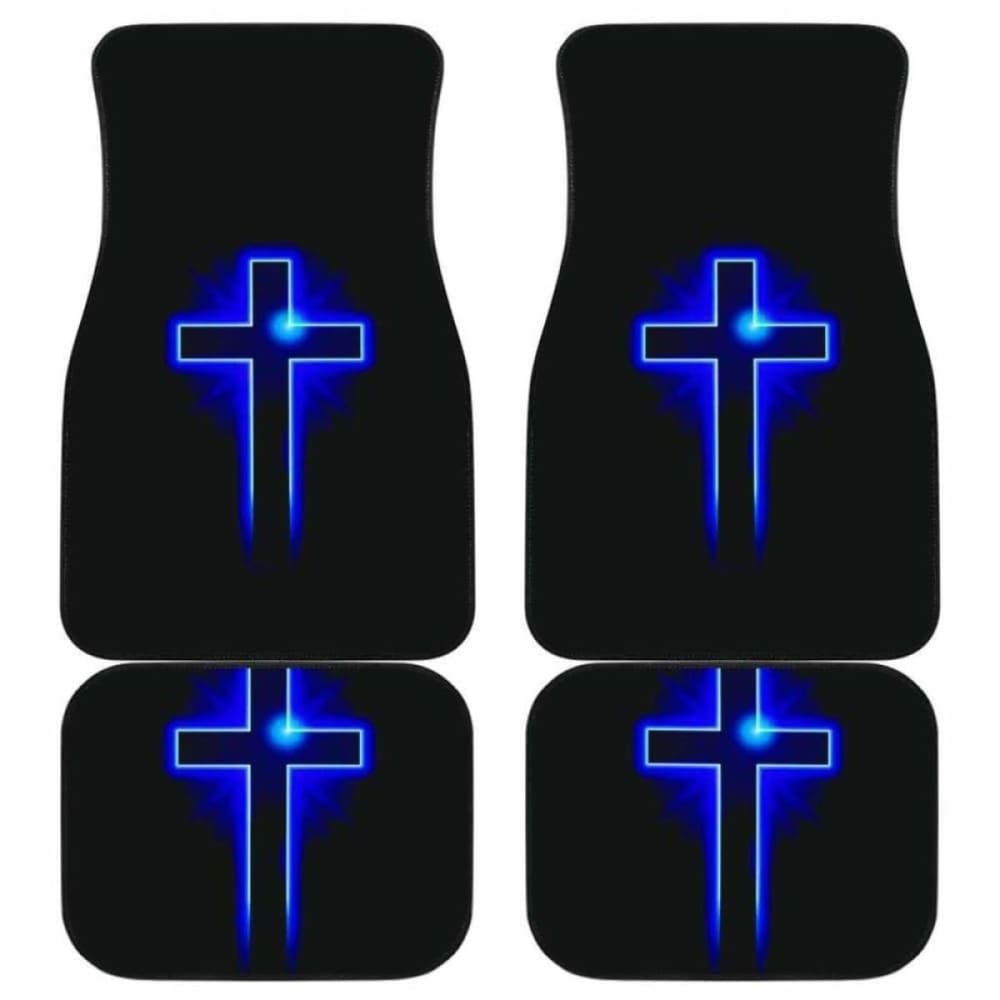 Jesus Blue Cross Car Mats 160905