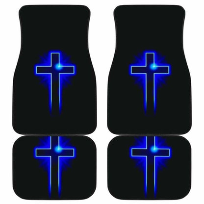 Jesus Blue Cross Car Mats 160905
