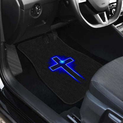 Jesus Blue Cross Car Mats 160905