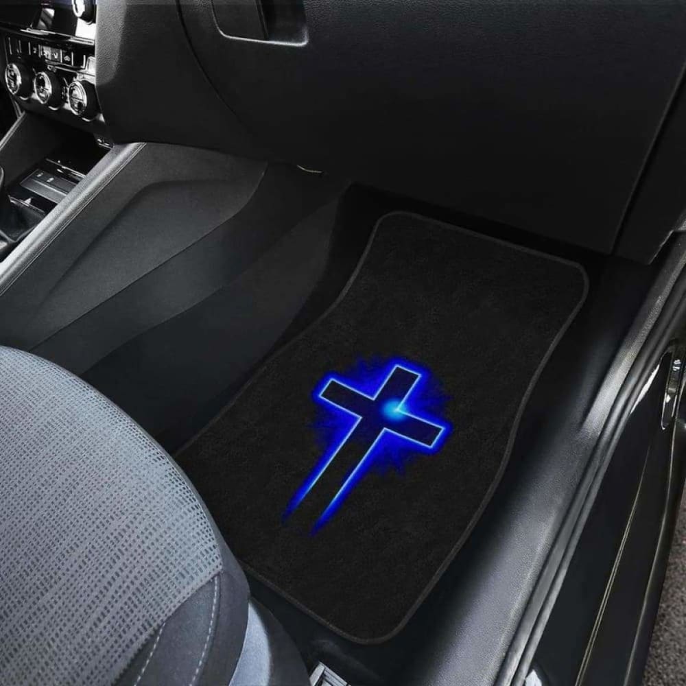 Jesus Blue Cross Car Mats 160905