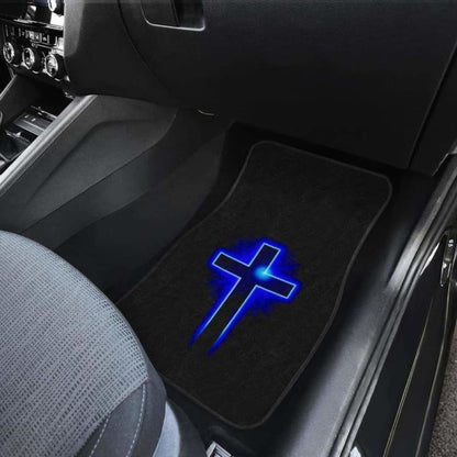Jesus Blue Cross Car Mats 160905