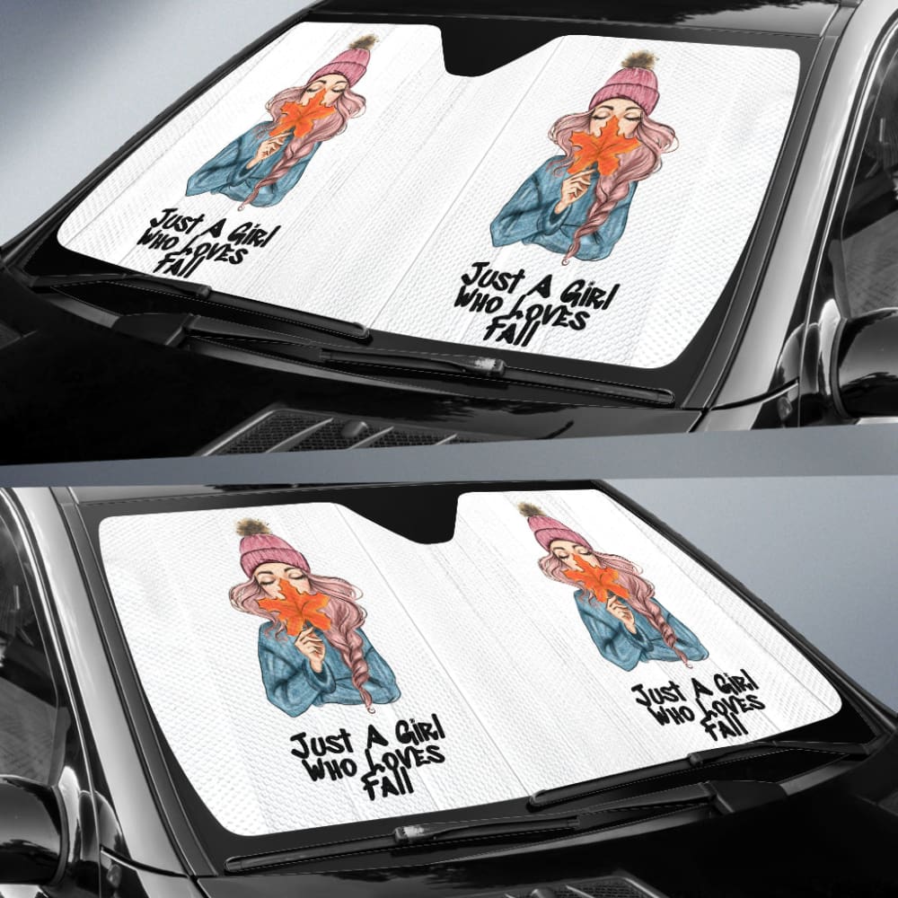 Just A Girl Who Loves Fall Custom Car Accessories Car Auto Sun Shades 212001 - YourCarButBetter