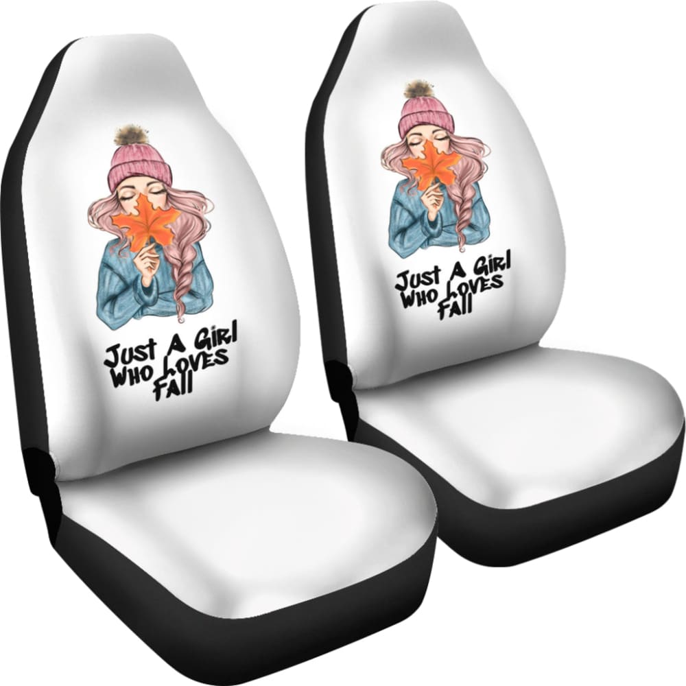 Just A Girl Who Loves Fall Custom Car Accessories Car Seat Covers 212001 - YourCarButBetter