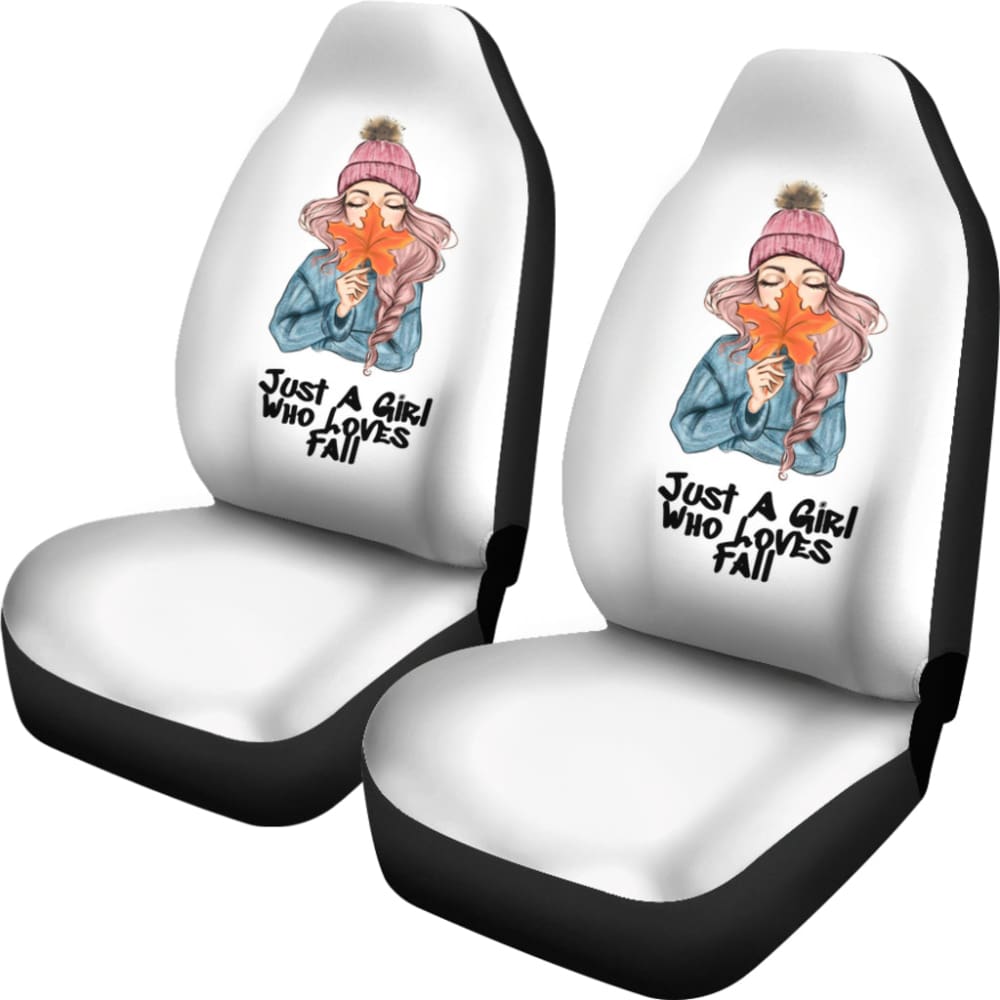 Just A Girl Who Loves Fall Custom Car Accessories Car Seat Covers 212001 - YourCarButBetter