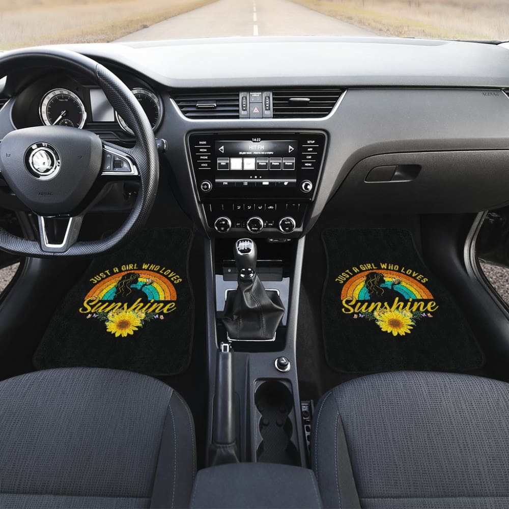 Just A Girl Who Loves Sunflowers Sunshine Car Floor Mats 211403 - YourCarButBetter