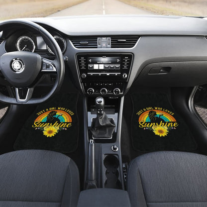 Just A Girl Who Loves Sunflowers Sunshine Car Floor Mats 211403 - YourCarButBetter