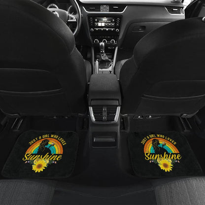 Just A Girl Who Loves Sunflowers Sunshine Car Floor Mats 211403 - YourCarButBetter
