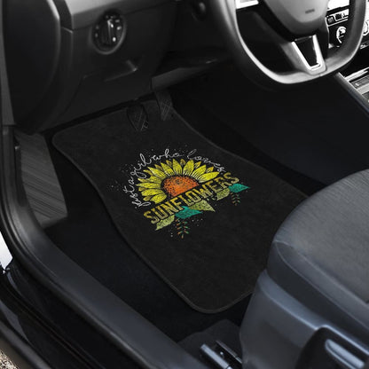 Just A Girl Who Loves Sunflowers Sunshine Pattern Car Floor Mats 211403 - YourCarButBetter