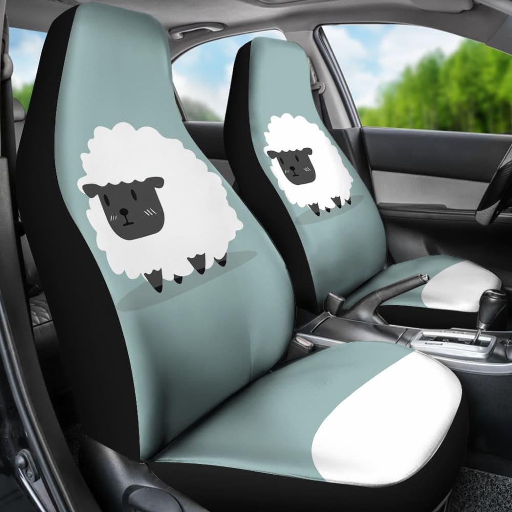 Just Another Fun And Happy Day With Cute Sheep Car Seat Covers 212101 - YourCarButBetter