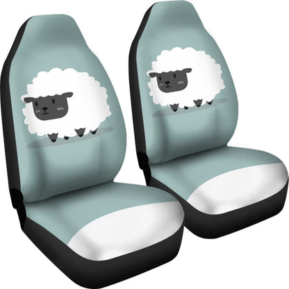 Just Another Fun And Happy Day With Cute Sheep Car Seat Covers 212101 - YourCarButBetter