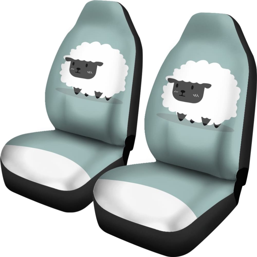 Just Another Fun And Happy Day With Cute Sheep Car Seat Covers 212101 - YourCarButBetter