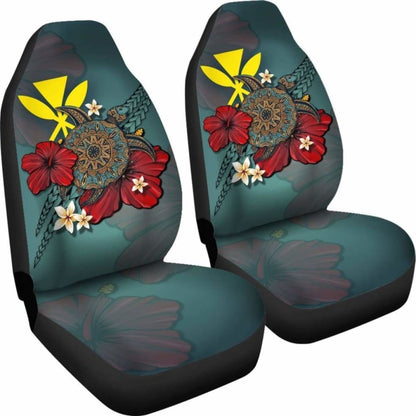 Kanaka Maoli (Hawaiian) Car Seat Covers Blue Turtle Tribal Amazing 091114 - YourCarButBetter