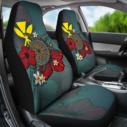 Kanaka Maoli (Hawaiian) Car Seat Covers Blue Turtle Tribal Amazing 091114 - YourCarButBetter