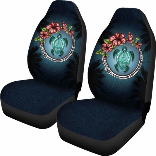 Kanaka Maoli (Hawaiian) Car Seat Covers - Polynesian Ohana Turtle Hibiscus Mother Son Amazing 091114 - YourCarButBetter