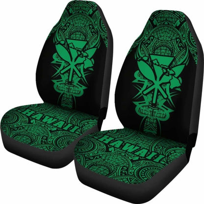 Kanaka Map Polynesian Car Seat Cover - Green - Armor Style - Amazing 105905 - YourCarButBetter
